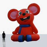 20 ft mouse red inflatable mascot with your printed logo