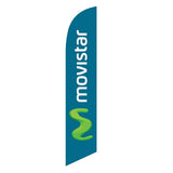 15' Movistar Feather Flag with personalized logo