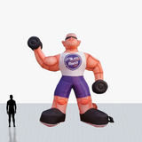 20 ft muscle man inflatable mascot customized