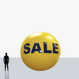 12 ft yellow sphere inflatable customized