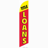 15' Title Loans Banner Flag personalized with logo
